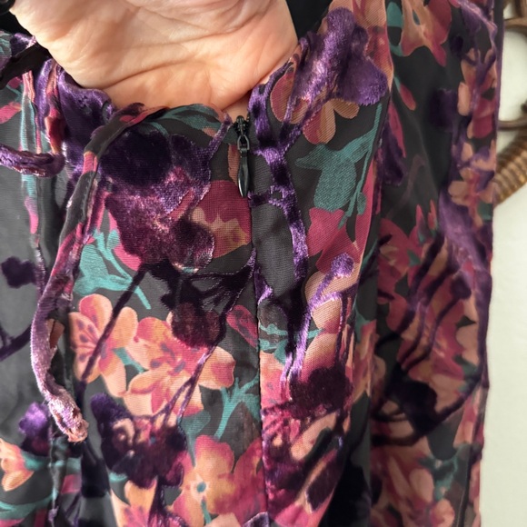 Revolve Showpo Aletts floral velvet burnout maxi dress size 4 - Picture 10 of 15